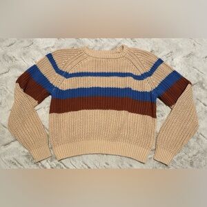 Lush Chunky Striped Knit Sweater